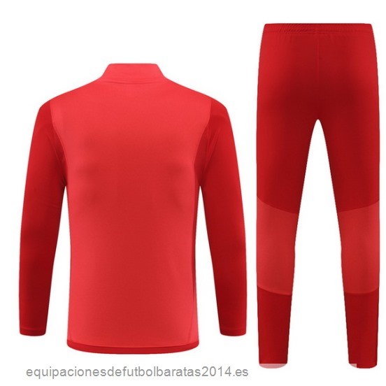 Nuevo Conjunto Completo Sudadera Entrenamiento Bayern Munich 23/24 Rojo Blanco Baratas